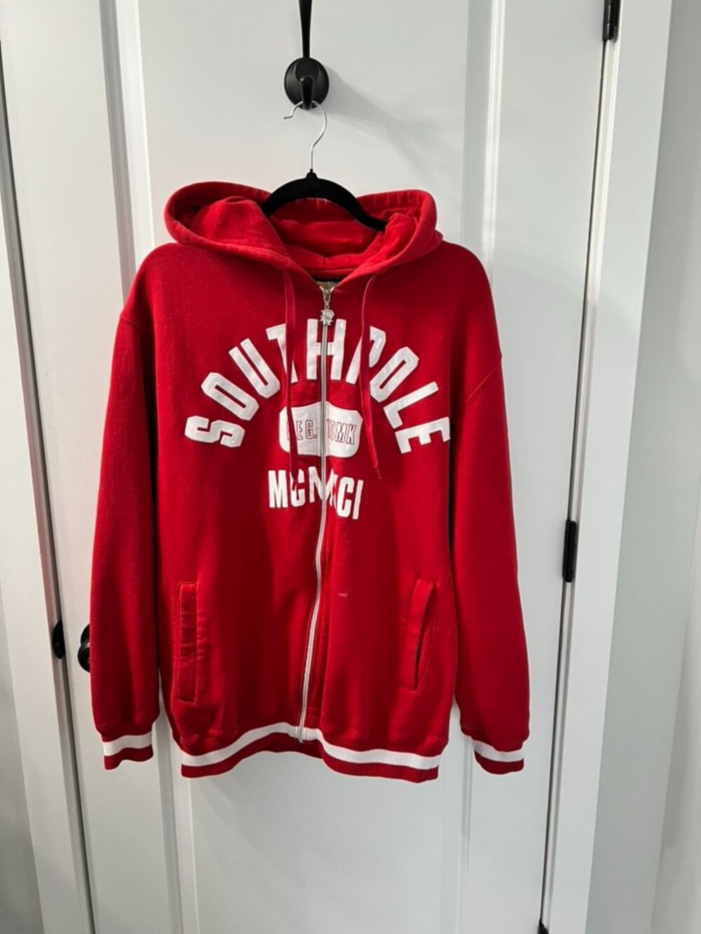 Southpole Athletic Collection Red Full Zip Hoodie Jacket Size Large
